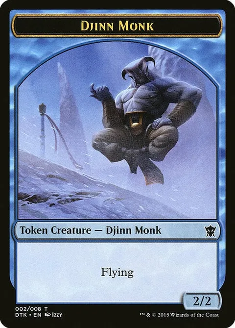 Djinn Monk Token (Blue 2/2)