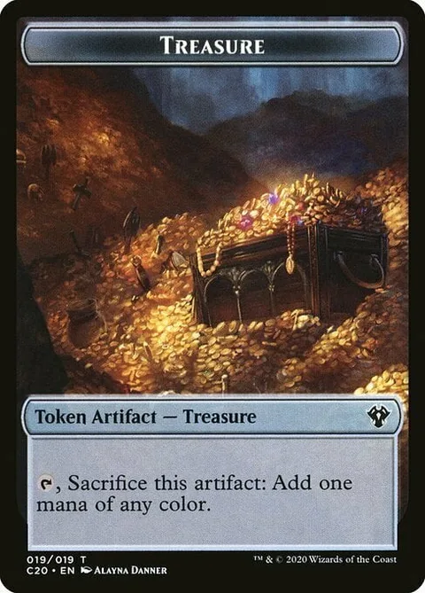 Treasure Token // Saproling Token (G 1/1)