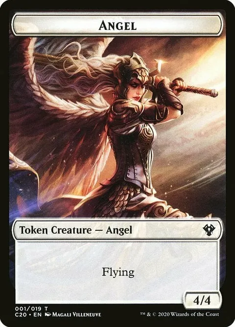 Angel Token (W 4/4) // Elemental Token (R 3/1)