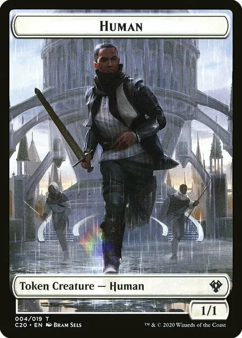Human Token (W 1/1) // Treasure Token