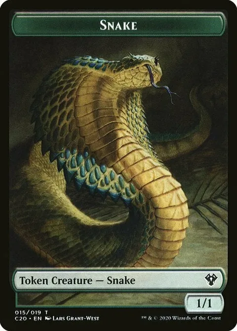 Snake Token (G 1/1) // Beast Token (G 3/3)