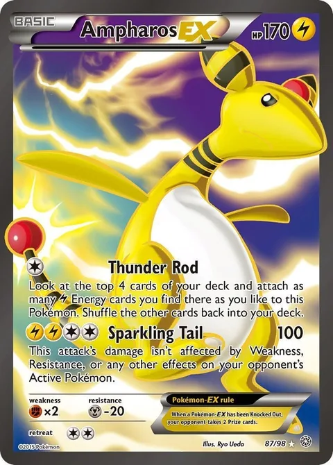 Ampharos EX [Thunder Rod | Sparkling Tail]