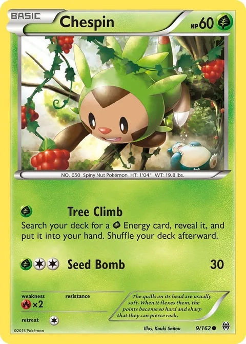 Chespin [Tree Climb | Seed Bomb]
