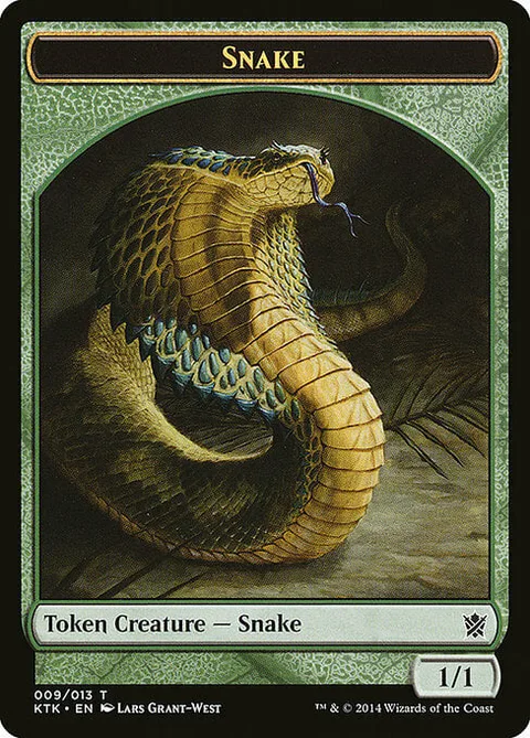 Snake Token (Green 1/1)