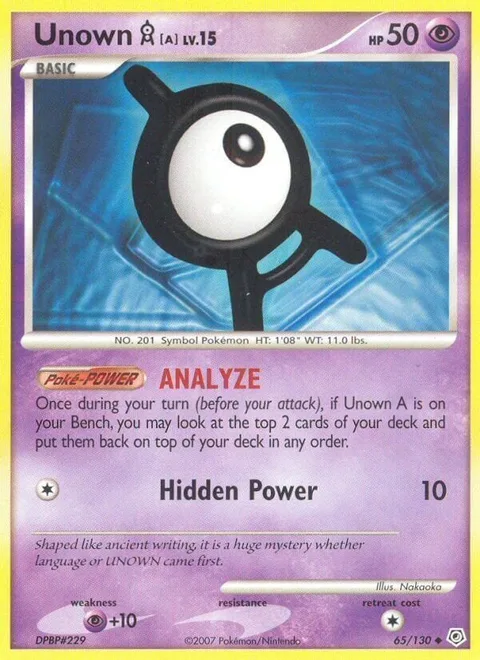 Unown [A] Lv.15 [ANALYZE | Hidden Power]