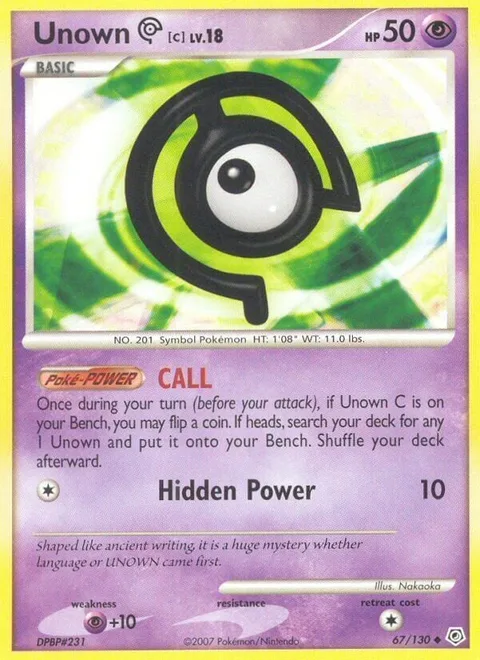 Unown [C] Lv.18 [CALL | Hidden Power]