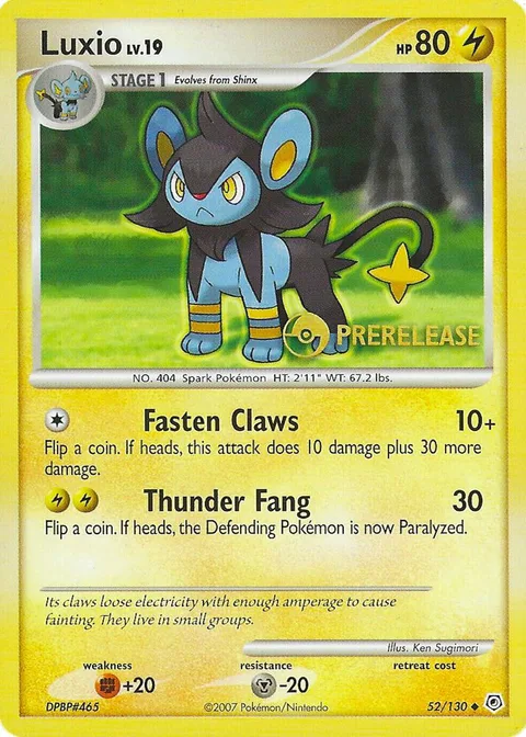 Luxio Lv.19 [Fasten Claws | Thunder Fang]