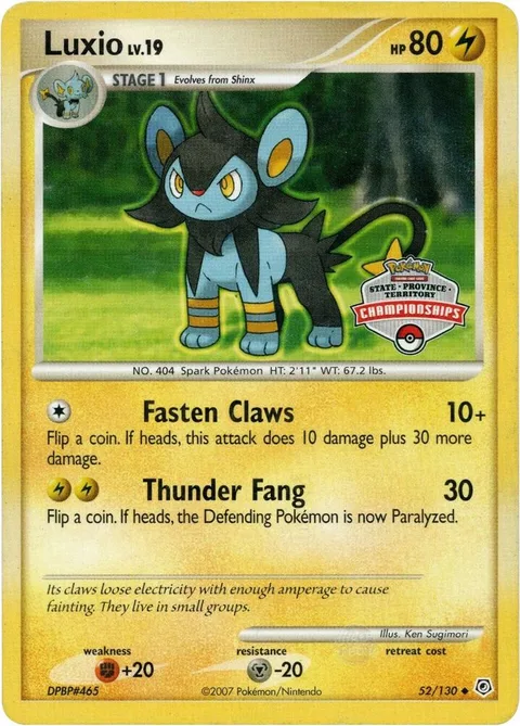 Luxio Lv.19 [Fasten Claws | Thunder Fang]