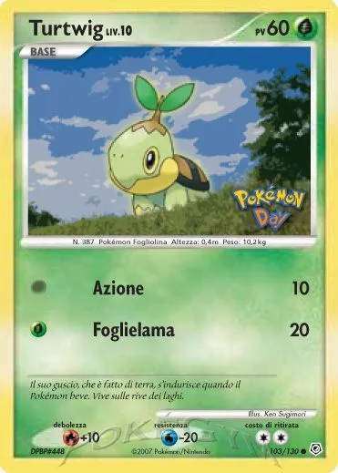 Turtwig Lv.10 [Tackle | Razor Leaf]