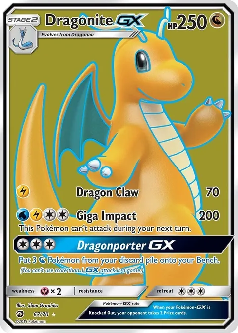 Dragonite GX [Dragon Claw | Giga Impact | Dragonporter GX]