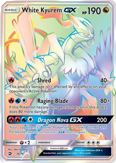White Kyurem GX [Shred | Raging Blade | Dragon Nova GX]