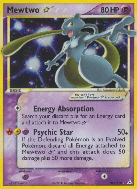 Mewtwo Gold Star [Energy Absorption | Psychic Star]