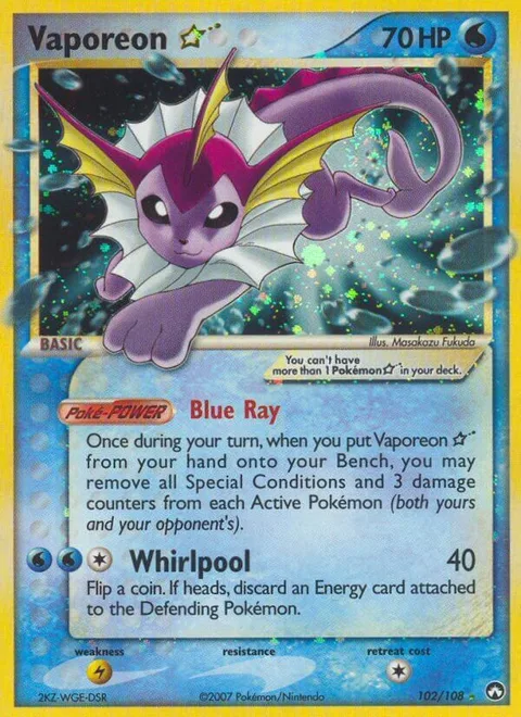 Vaporeon Gold Star [Blue Ray | Whirlpool]