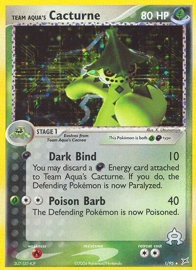 Team Aqua's Cacturne [Dark Bind | Poison Barb]