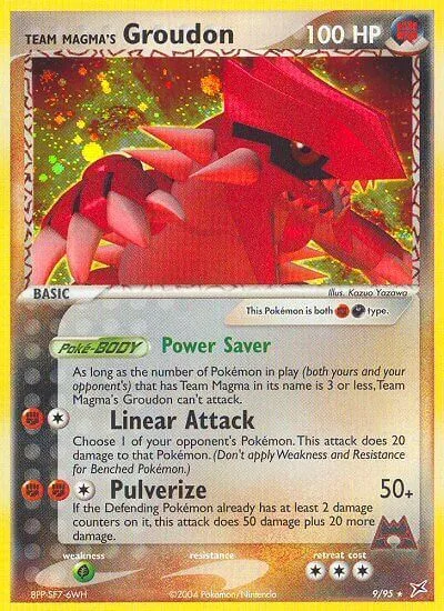 Team Magma's Groudon [Power Saver | Linear Attack | Pulverize]