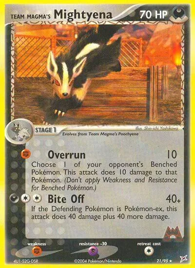 Team Magma's Mightyena [Overrun | Bite Off]