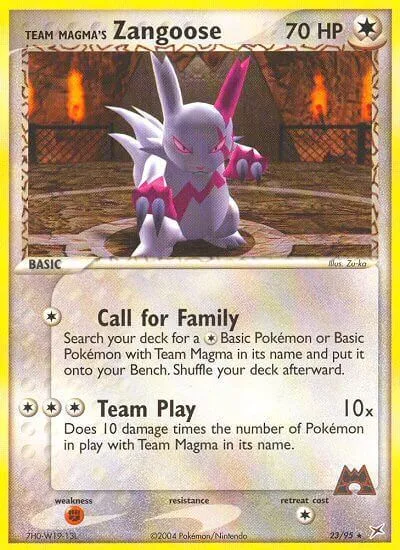 Team Magma's Zangoose [Call for Family | Team Play]