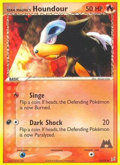 Team Magma's Houndour [Singe | Dark Shock]