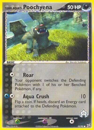 Team Aqua's Poochyena [Roar | Aqua Crush]