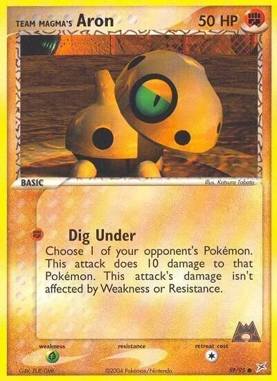 Team Magma's Aron [Dig Under]
