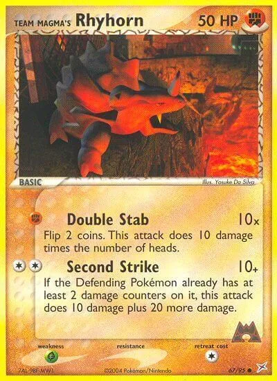Team Magma's Rhyhorn [Double Stab | Second Strike]
