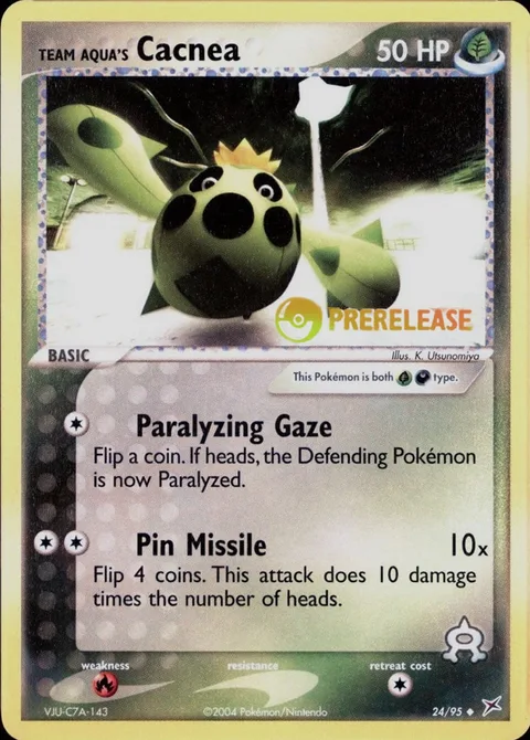 Team Aqua's Cacnea [Paralyzing Gaze | Pin Missile]