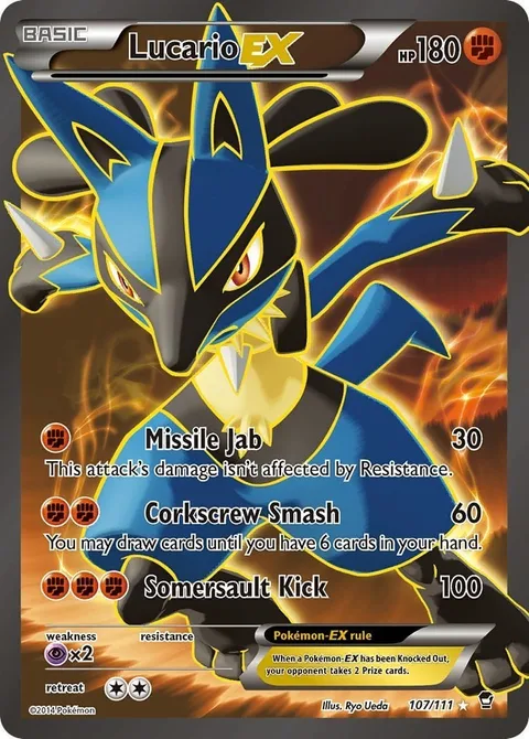 Lucario EX [Missile Jab | Corkscrew Smash | Somersault Kick]
