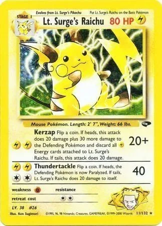 Lt. Surge's Raichu [Kerzap | Thundertackle]