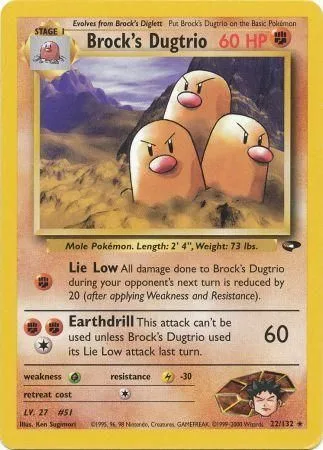 Brock's Dugtrio [Lie Low | Earthdrill]