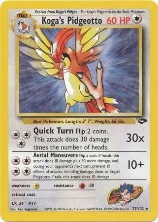 Koga's Pidgeotto [Quick Turn | Aerial Maneuvers]
