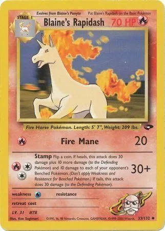 Blaine's Rapidash [Fire Mane | Stamp]