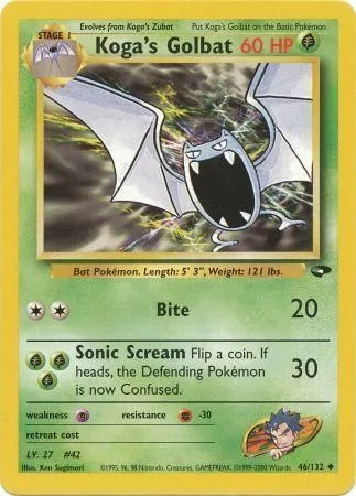 Koga's Golbat [Bite | Sonic Scream]