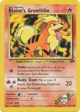 Blaine's Growlithe [Stoke | Body Slam]