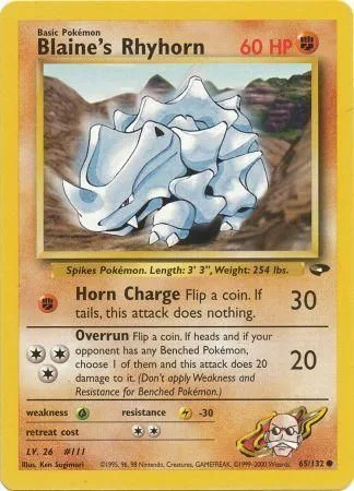 Blaine's Rhyhorn [Horn Charge | Overrun]