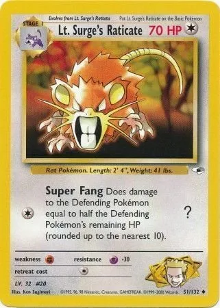 Lt. Surge's Raticate [Super Fang]