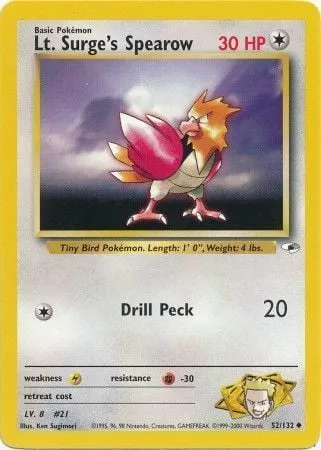 Lt. Surge's Spearow [Drill Peck]