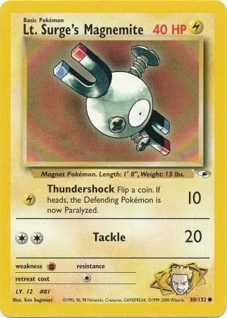 Lt. Surge's Magnemite [Thundershock | Tackle]