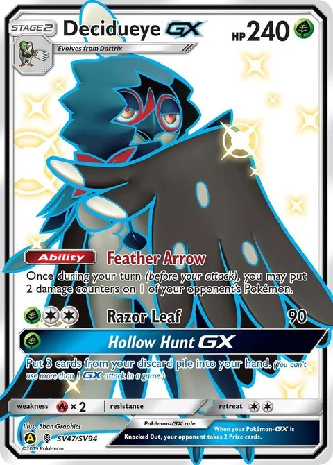 Decidueye GX [Feather Arrow | Razor Leaf | Hollow Hunt GX]