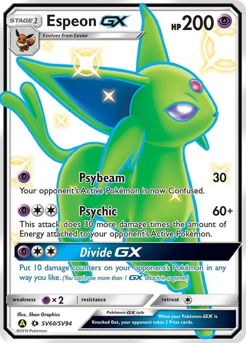 Espeon GX [Psybeam | Psychic | Divide GX]