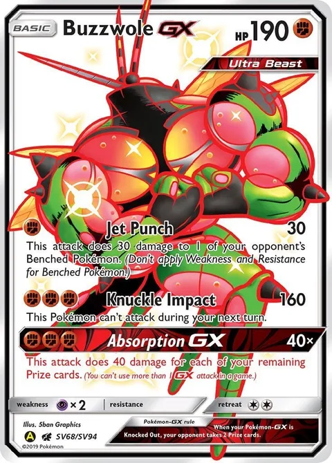 Buzzwole GX [Jet Punch | Knuckle Impact | Absorption GX]