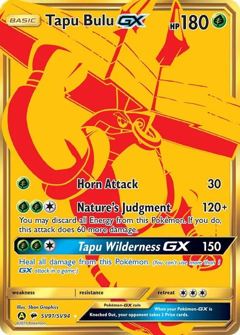 Tapu Bulu GX [Horn Attack | Nature's Judgment | Tapu Wilderness GX]