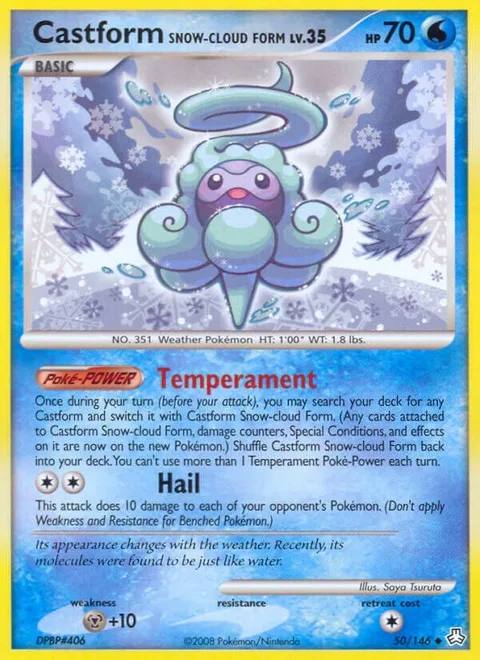 Castform Snow-Cloud Form Lv.35 [Temperament | Hail]