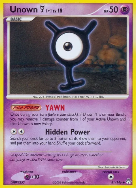 Unown [Y] Lv.15 [YAWN | Hidden Power]