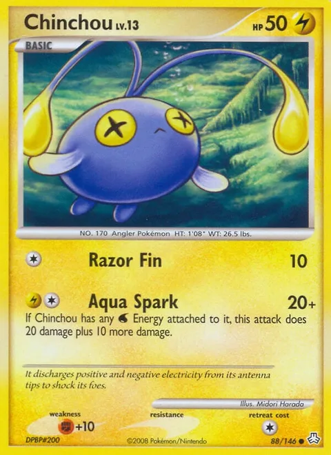 Chinchou Lv.13 [Razor Fin | Aqua Spark]