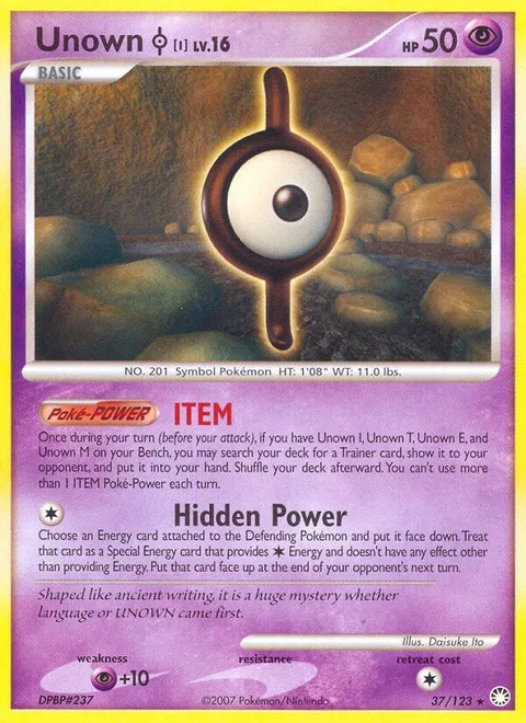 Unown [I] Lv.16 [ITEM | Hidden Power]