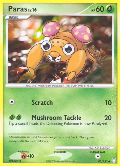 Paras Lv.16 [Scratch | Mushroom Tackle]