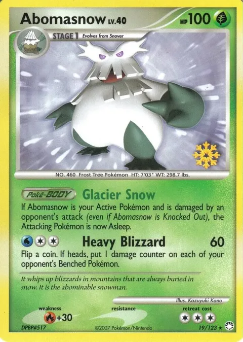 Abomasnow Lv.40 [Glacier Snow | Heavy Blizzard]