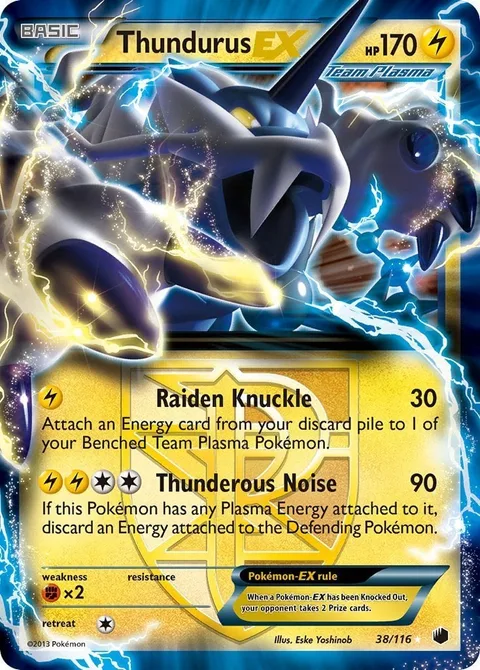 Thundurus EX [Raiden Knuckle | Thunderous Noise]