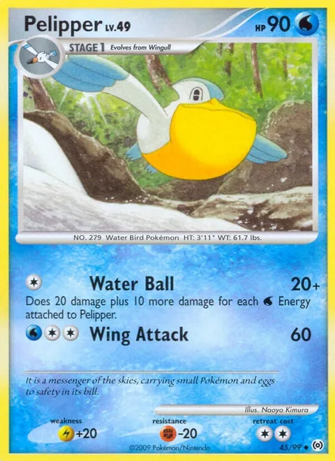 Pelipper Lv.49 [Water Ball | Wing Attack]