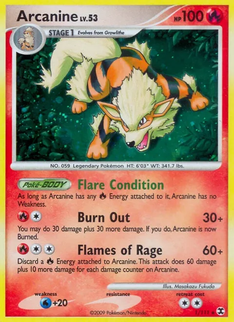 Arcanine Lv.53 [Flare Condition | Burn Out | Flames of Rage]